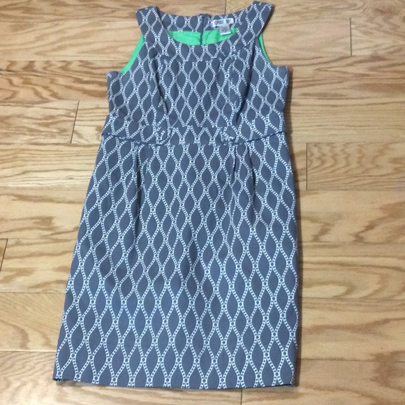 12 Robbie Bee gray with white boho print sheath dress - Picture 3 of 15